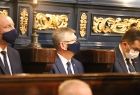 msza święta w Bazylice Mariackiej, wśród wiernych marszałek Witold Kozłowski