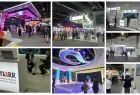 Kolaż ze zdjęć z targów Gitex w Dubaju; na zdjęciach widoczne przestrzenie wystawiennicze i odwiedzający stoiska