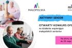 Baner z grafiką konkursową "Aktywny senior"