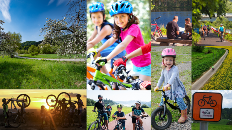 Kolaż zdjęć - dzieci i rowery