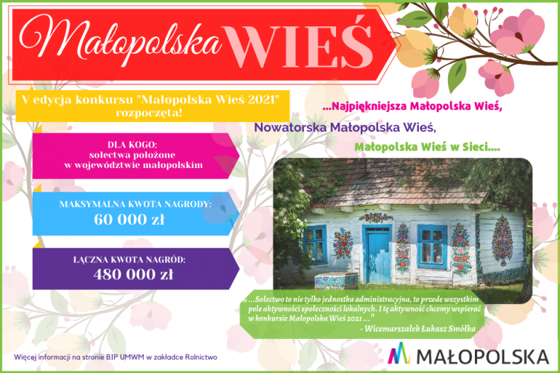 Plakat Małopolska Wieś 2021.