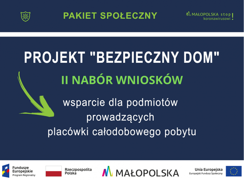 Plakat projektu "Bezpieczny Dom".