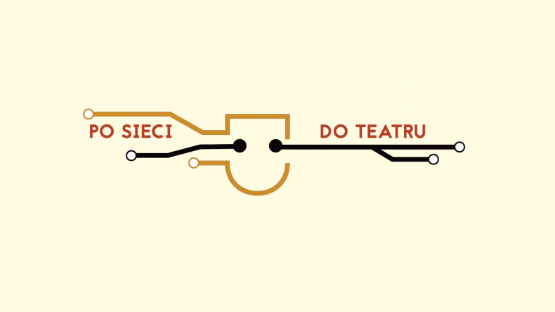 Grafika przedstawiająca logotyp projektu. Maska teatralna od której odchodzą linie-ścieżki