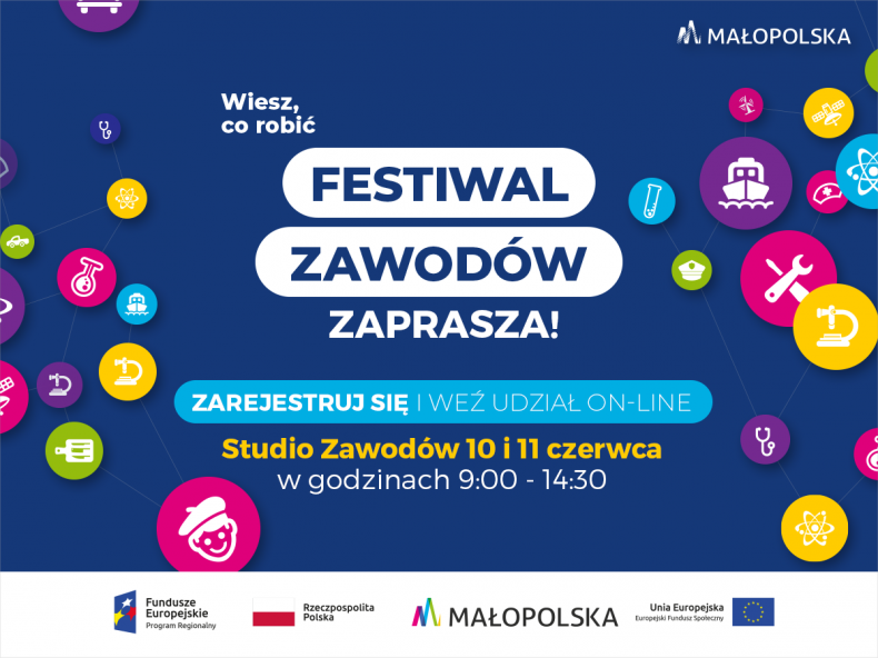 Plakat informujący o Festiwalu Zawodów