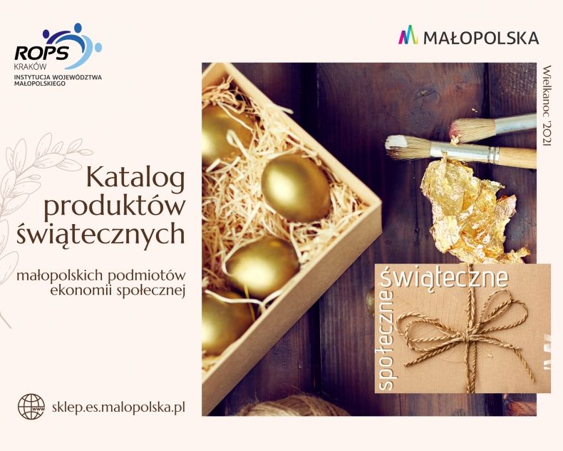 karata tytułowa Katalogu produktów wielkanocnych małopolskich podmiotów ekonomii społecznej