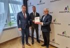 wicemarszałek Józef Gawron i burmistrz Dawid Chrobak