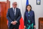 Wicemarszałek Józef Gawron i Nagma Mohamed Mallick - ambasador Indii w Polsce i na Litwie