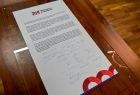 Deklaracja współpracy metropolitalnej z podpisami sygnatariuszy.