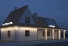 Dworzec w Barcicach - wizualizacja w otoczeniu nocnym