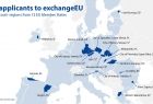 Mapka pokazująca regiony zaangażowane w inicjatywę