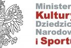 Logo Ministerstwa Kultury, Dziedzictwa Narodowego i Sportu na którym widnieje orzeł w koronie