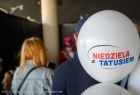Biały balonik z napisem Niedziela z Tatusiem