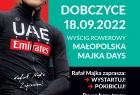 plakat promujący wydarzenie, z wizerunkiem Rafała Majki