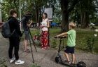 Marta Malec-Lech przed kamerą telewizyjną