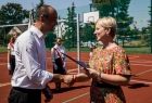 Iwona Gibas na otwarciu boiska sportowego