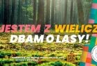 Plakat promujący akcję sprzątania lasu w Wieliczce