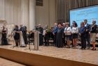 Wręczenie Nagrody Samorządu Województwa Małopolskiego im. św. Jana Pawła II Veritatis Splendor. Przemawia jeden z laureatów tegorocznych nagrody