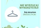 Grafika promująca ekologiczne nawyki, z napisem "Nie wyrzucaj - wykorzystaj"