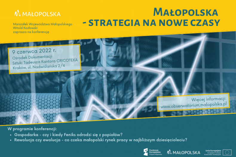 Baner promujący konferencję "Małopolska - strategia na nowe czasy"