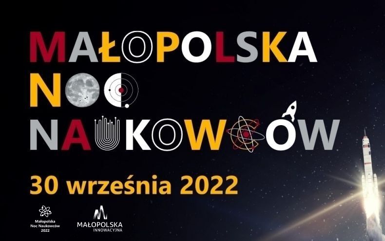 grafika promująca Małopolską Noc Naukowców