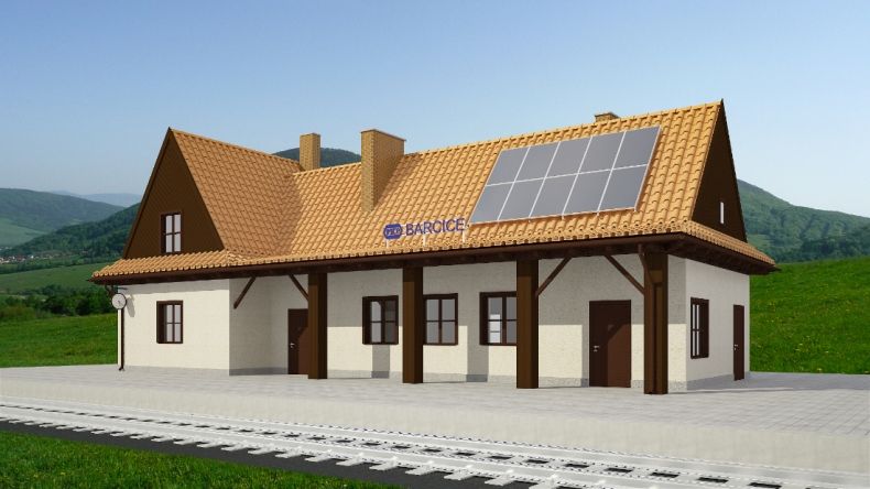 Dworzec w Barcicach - wizualizacja
