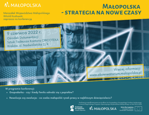 Baner promujący konferencję "Małopolska - strategia na nowe czasy"
