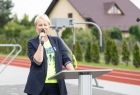 Iwona Gibas z mikrofonem