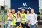 Iwona Gibas z rodziną rowerzystów