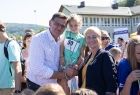 Iwona Gibas, Artur Grabczyk z najmłodszą uczestniczką biegu