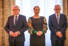 Wicemarszałek Józef Gawron, Iwona Gibas z zarządu województwa i przewodniczący SWM Jan Tadeusz Duda