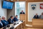obrady sesji Rady Powiatu Tatrzańskiego - przemawia Jan Piczura wiceprzewodniczący Sejmiku Województwa Małopolskiego