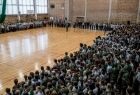 Harcerze na sali sportowej