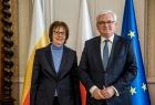 Józef Gawron i inspektor niemieckiego MSZ Heike Peitsch