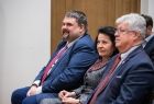 widok na zaproszonych gości - od lewej Patryk Wicher poseł PIS, Anna Paluch poseł Pis oraz senator Jan Hamerski