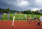 widok na stadion w Suchej Beskidzkiej