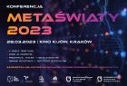 Napis na granatowym tle Metaświaty 2023