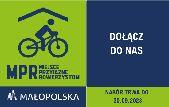 Grafika promująca nabór do Miejsca Przyjazne Rowerzystom