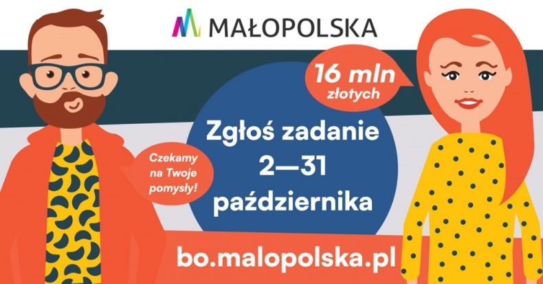 Plakat informujący o budżecie obywatelskim