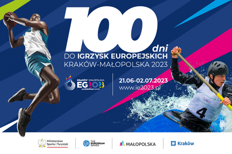 grafika 100 dni do Igrzysk Europejskich 2023 