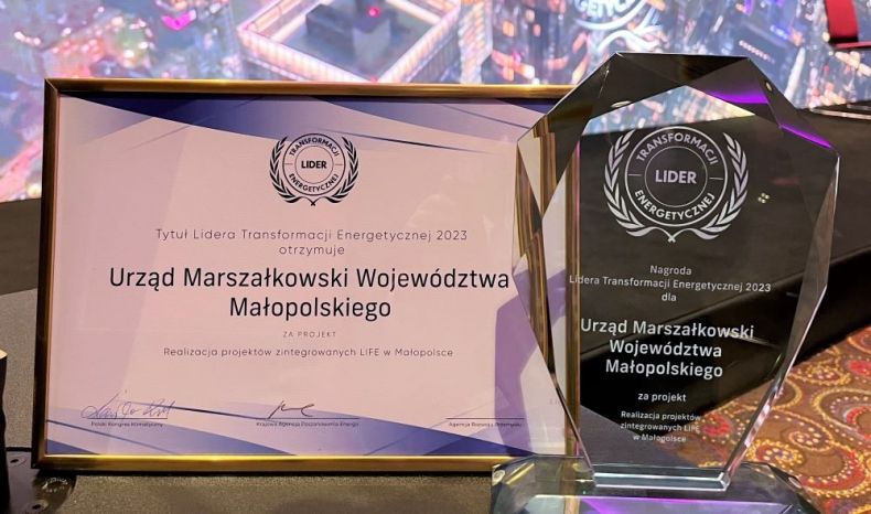 Nagroda Lider Transformacji Energetycznej dla Małopolski.
