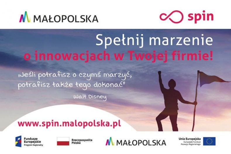 Baner informujący o projekcie Spin