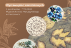 plakat - grafika przedstawiający w przenośni przykładowe prace warsztatowe - będąca zaproszeniem na wydarzenie 