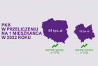PKB w przeliczeniu na 1 mieszkańca. Grafika z konturami