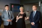 Wicemarszałek Łukasz Smółka i Iwona Gibas z zarządu województwa.