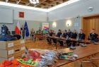 Sala konferencyjna chrzanowskiego magistratu, w której odbywa się spotkanie z udziałem strażaków ochotników z terenu gminy Chrzanów