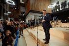 Przemawia burmistrz Trzebini Jarosław Okoczuk