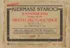 Plakat informujący o kiermaszu