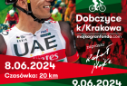 Plakat z kolarzem.