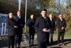 Wbicie łopaty pod budowę kładki na Rabie w Myślenicach