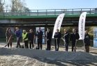 Wbicie łopaty pod budowę kładki na Rabie w Myślenicach